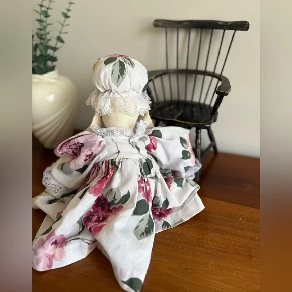 2 / $40 VINTAGE Hand Sewn Muslin Rabbit- Cottagecore - Picture 2 of 3